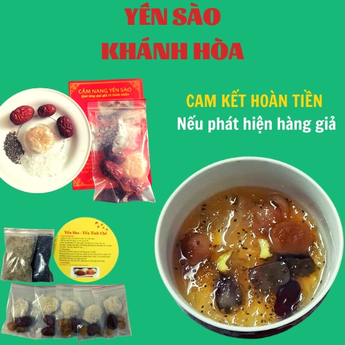 Yến Sào Khánh Hòa - Combo 5 Túi Yến Baby Mix Sẵn + Đồ Chưng Kèm