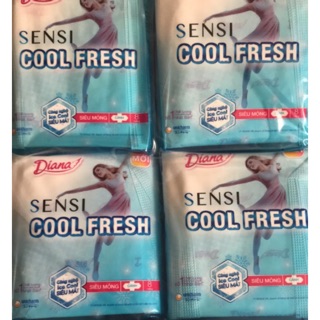 Băng vệ sinh Diana Cool Fresh siêu mỏng cánh 8m