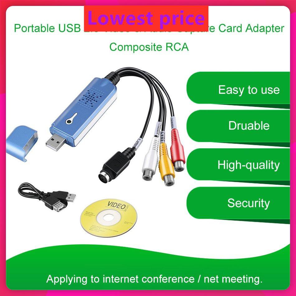 Portable USB 2.0 Video & Audio Capture Card Adapter Composite RCA