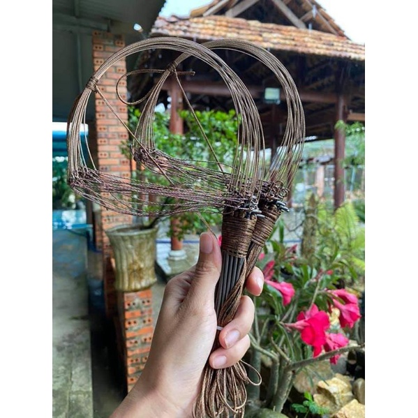 1 bộ giò đón 20 chân bẫy gà rừng màu cỏ khô tàng hình cáp inox không rỉ bảo hành 12 tháng