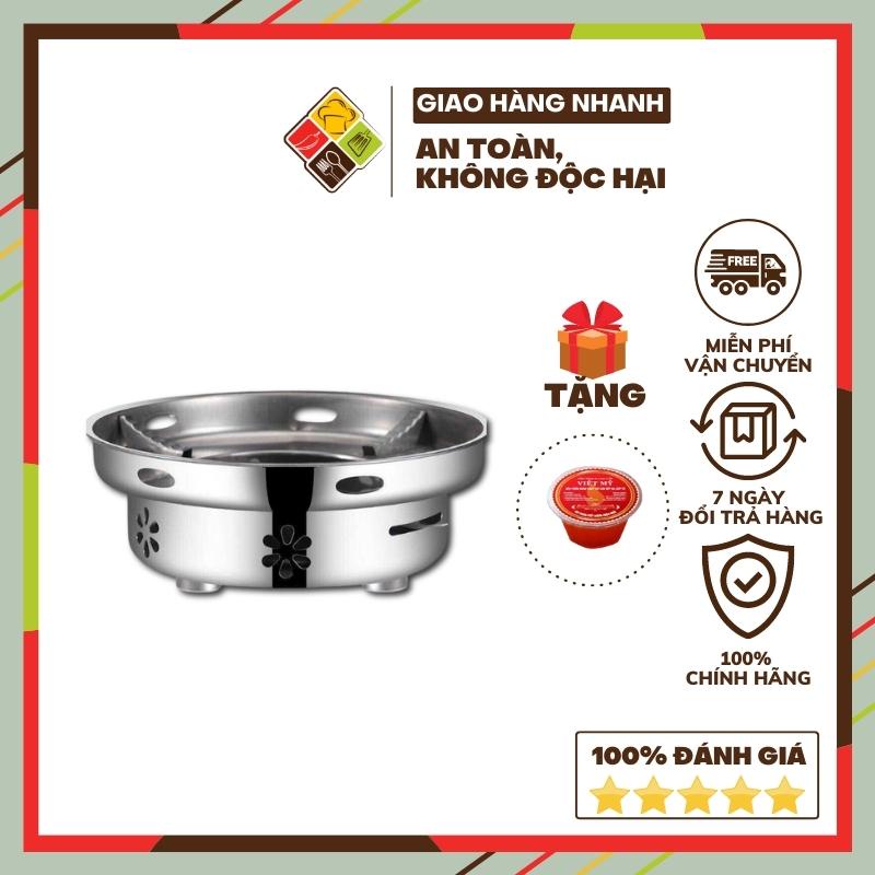 Bếp cồn lẩu nướng hoa văn Behomemall bếp cồn inox ăn lẩu nhỏ gọn [TẶNG CỒN THẠCH]