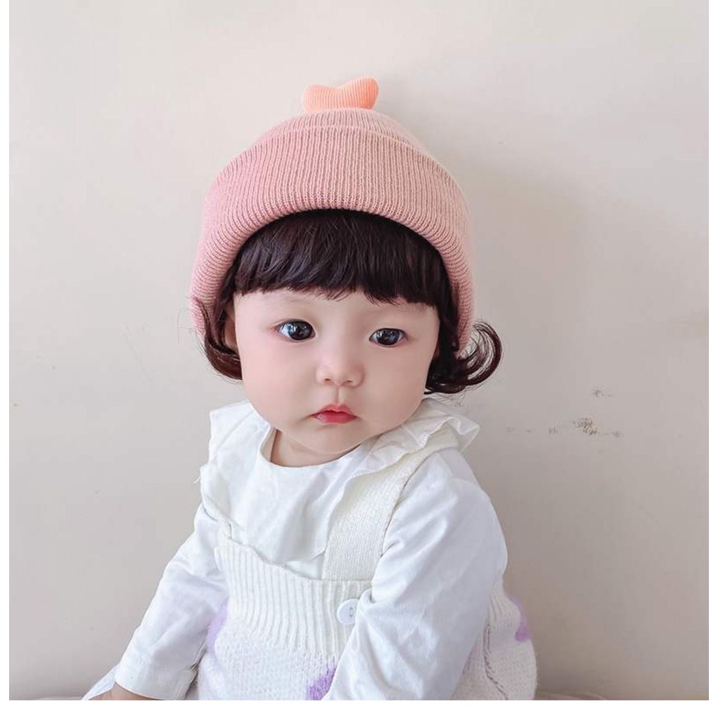 Mũ len tim mũ beanie nhiều màu sắc cực dễ thương cho bé MS-04