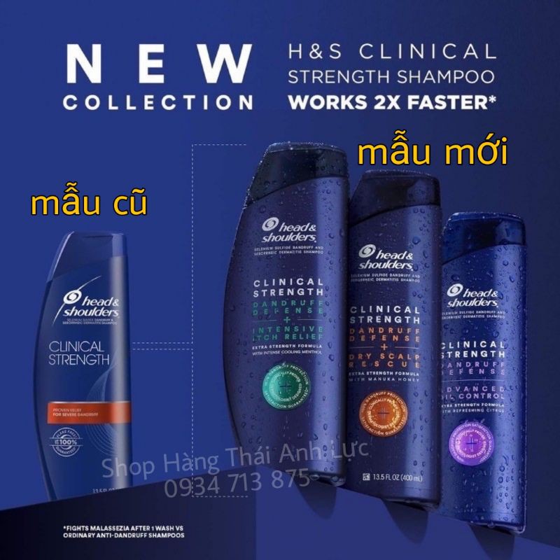 [Sỉ Thùng Giá Tốt] Dầu Gội Head & Shoulder Clinical Strength 400ml Từ Mỹ