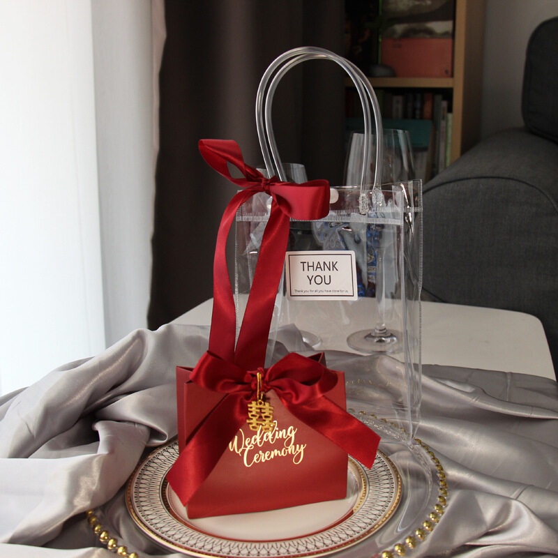 Túi đựng kẹo cưới YADOU bằng PVC trong suốt thiết kế sang trọng độc đáo