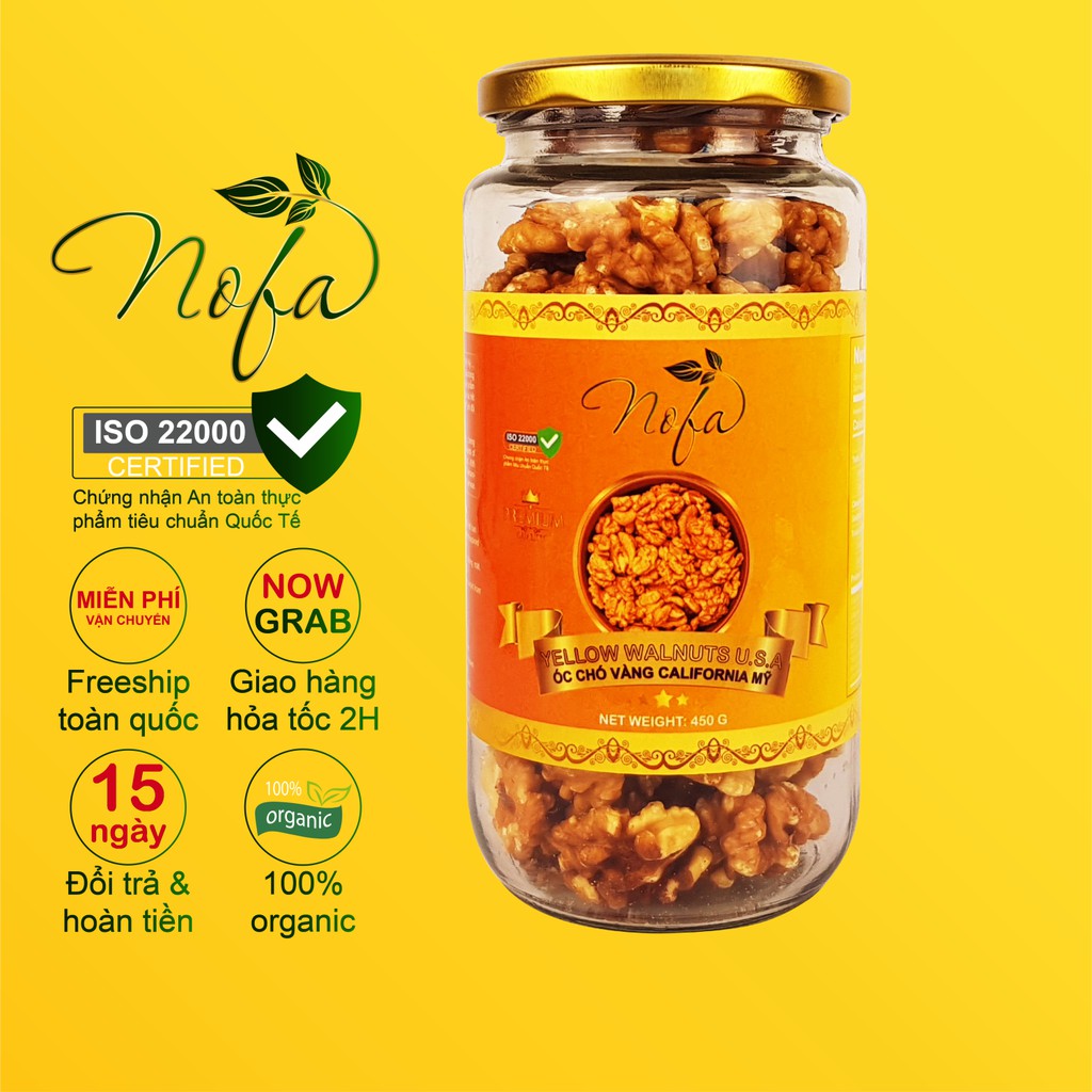 Hạt óc chó vàng sấy nguyên vị NOFA 500g Mẹ khỏe đẹp Bé thông minh - Hàng nhập khẩu Mỹ | BigBuy360 - bigbuy360.vn