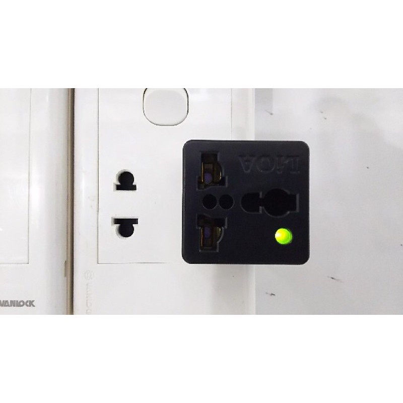 Phích ổ cắm điện đa năng LiOA chuyển 3 chân thành 2 chân, Chân Tròn-Hàng Chính Hãng - Bảo Hành 12 Tháng