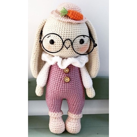 Thú móc len handmade thỏ cà rốt cho bé