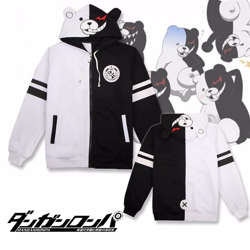 Áo hoodie hóa trang thành nhân vật anime Danganronpa Monokuma dành cho Unisex