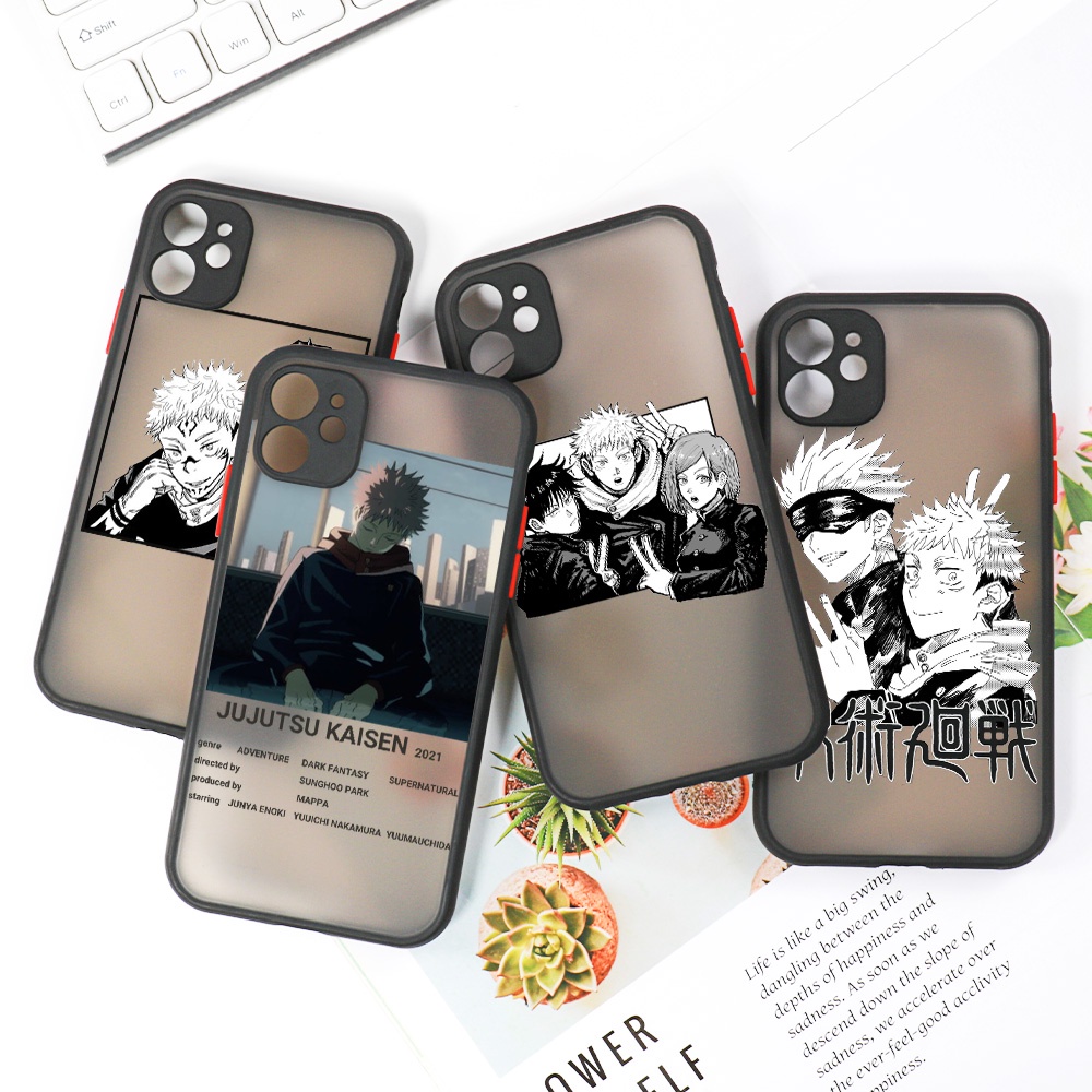 Ốp Điện Thoại Nhựa Acrylic Chống Sốc In Hình Jujutsu Kaisen Cho iPhone 12Pro MAX 11 Pro MAX XS MAX XR X SE 7 8 P