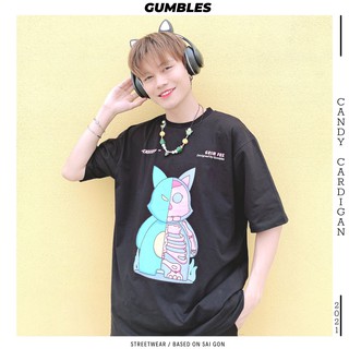 Áo thun tay lỡ Grim Tee Fox Black - Gumbles Official