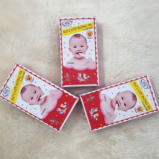 Rơ lưỡi cho bé sơ sinh đông pha, gạc tưa lưỡi sét 10 hộp 50 chiếc vệ sinh răng miệng an toàn cho trẻ