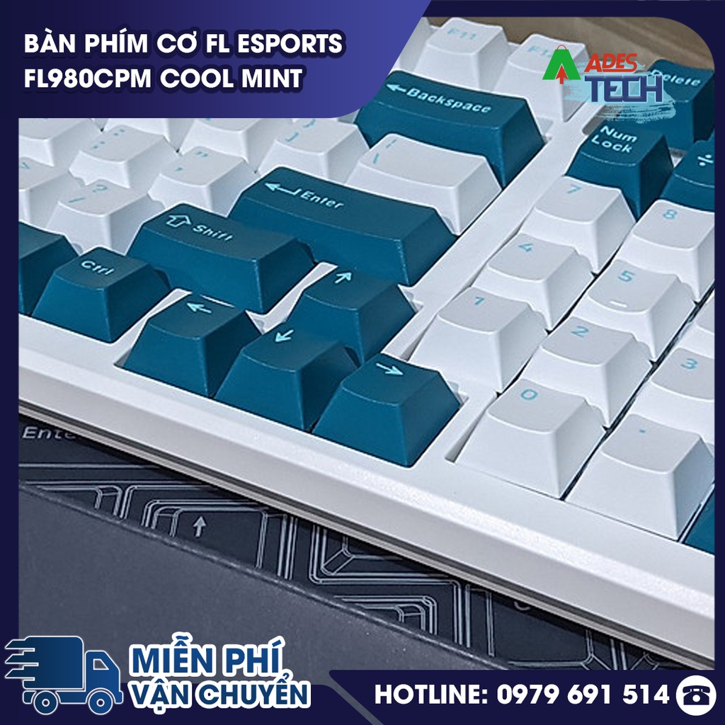 Bàn phím cơ FL Esports FL980CPM Cool Mint Bảo hành 12 tháng