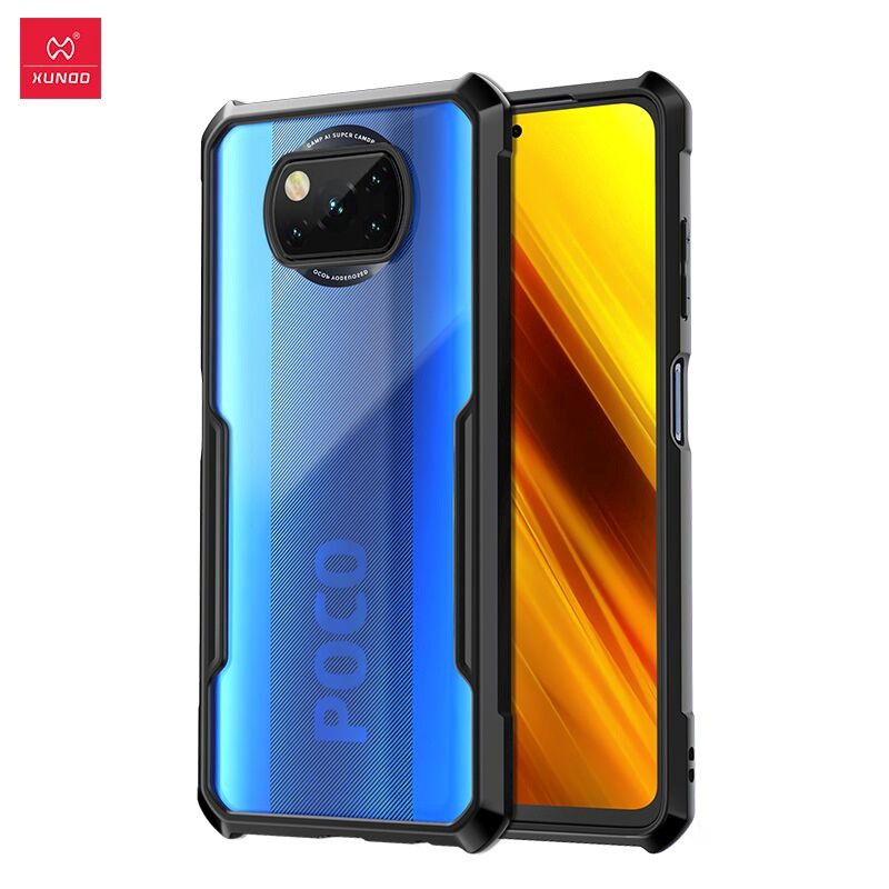 Ốp lưng Poco X3 NFC / Poco X3 Pro / Poco X4 Pro 5G / Poco F4 hiệu XUNDD lưng trong viền màu chống sốc cao cấp