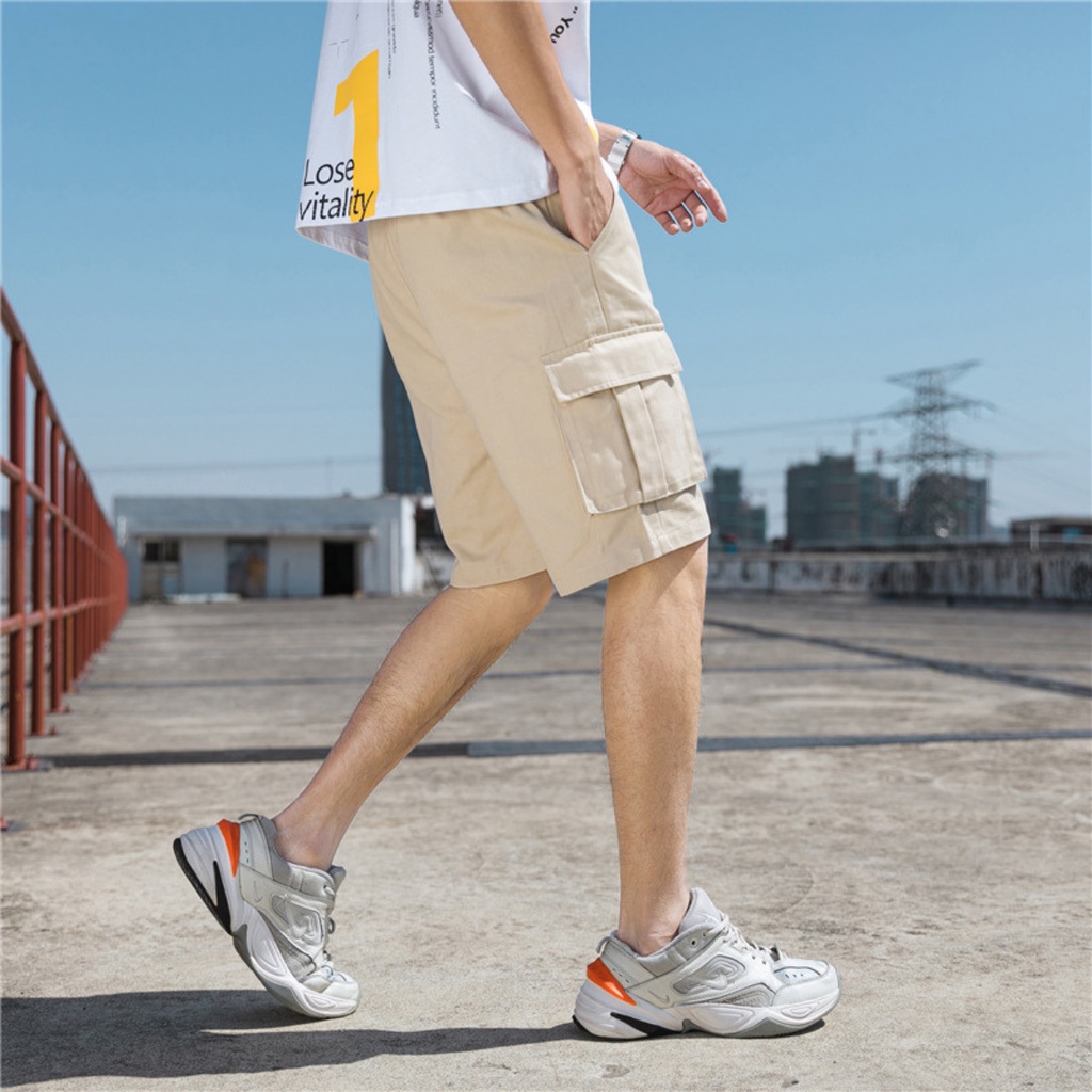 Quần short kaki túi hộp ống ngắn co giãn cao cấp - Xưởng May Minh Cường
