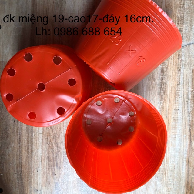 1kg Chậu dẻo dày màu đỏ( chọn size)