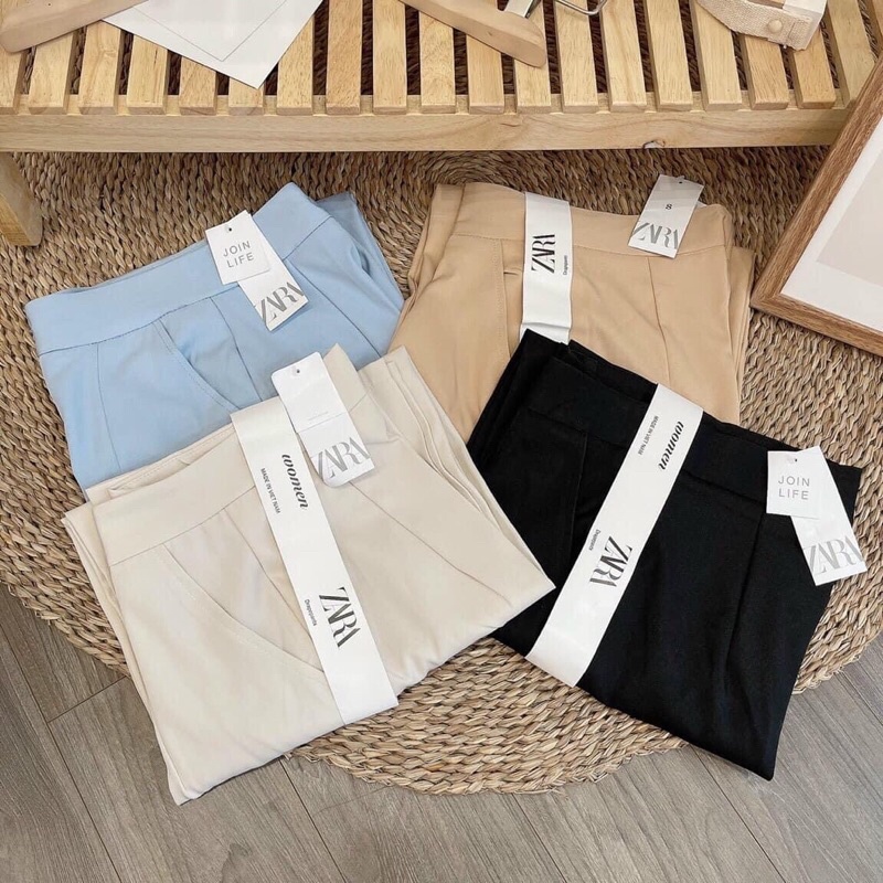 Quần baggy zara cạp cao siêu hot chất vải ruby mềm cực đẹp