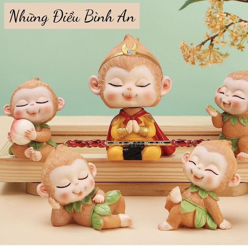 Tượng Tôn Ngộ Không trang trí bàn làm việc, để xe ô tô, trang trí thư giãn 💕FREESHIP 50k💕 Những Điều Bình An