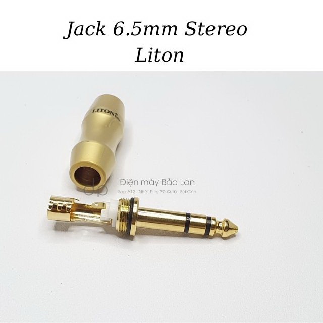 Jack 6.5 Stereo Liton USA Cao Cấp, Xi Vàng 24k Từ Trong Ra Ngoài, Giá SL 1 Cái, Bảo Hành 6 Tháng