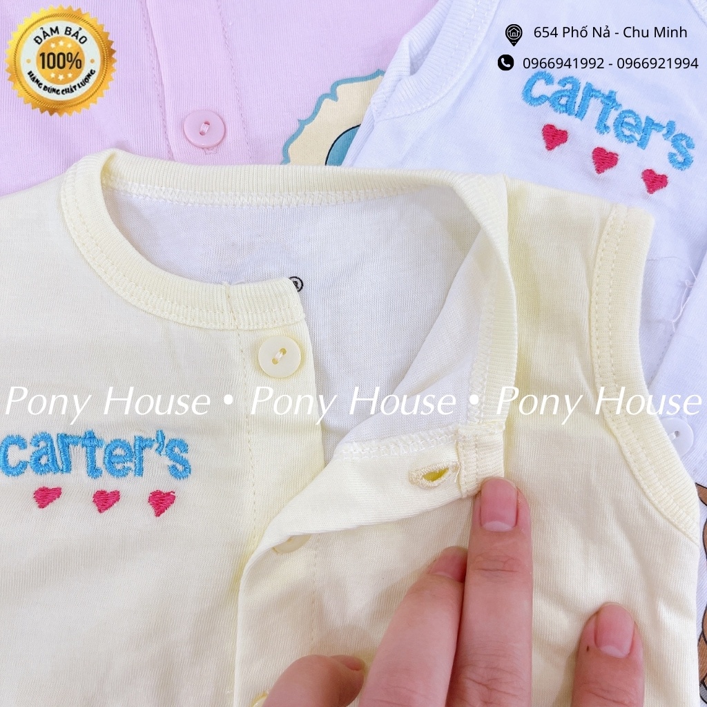 Áo Gile Carters Cotton 2 Lớp Cho Bé Trai Bé Gái Sơ Sinh