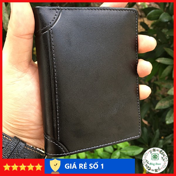 Bóp ví nam da bò thật cao cấp dáng ví đứng sang trọng - VDN002