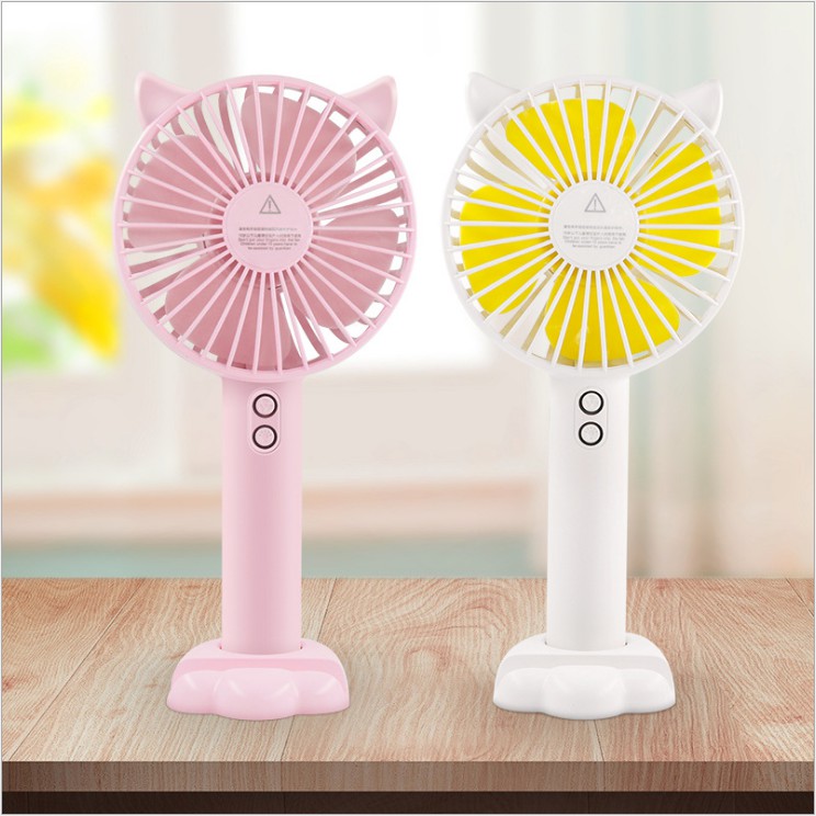 Quạt mini tích điện cầm tay 3 tốc độ, hàng chính hãng - Bảo hành 1 tuần - Jerry Shop