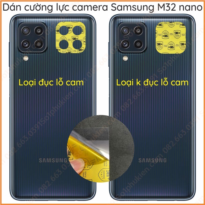 Dán cường lực camera Samsung m32 nano chống trầy xước cam