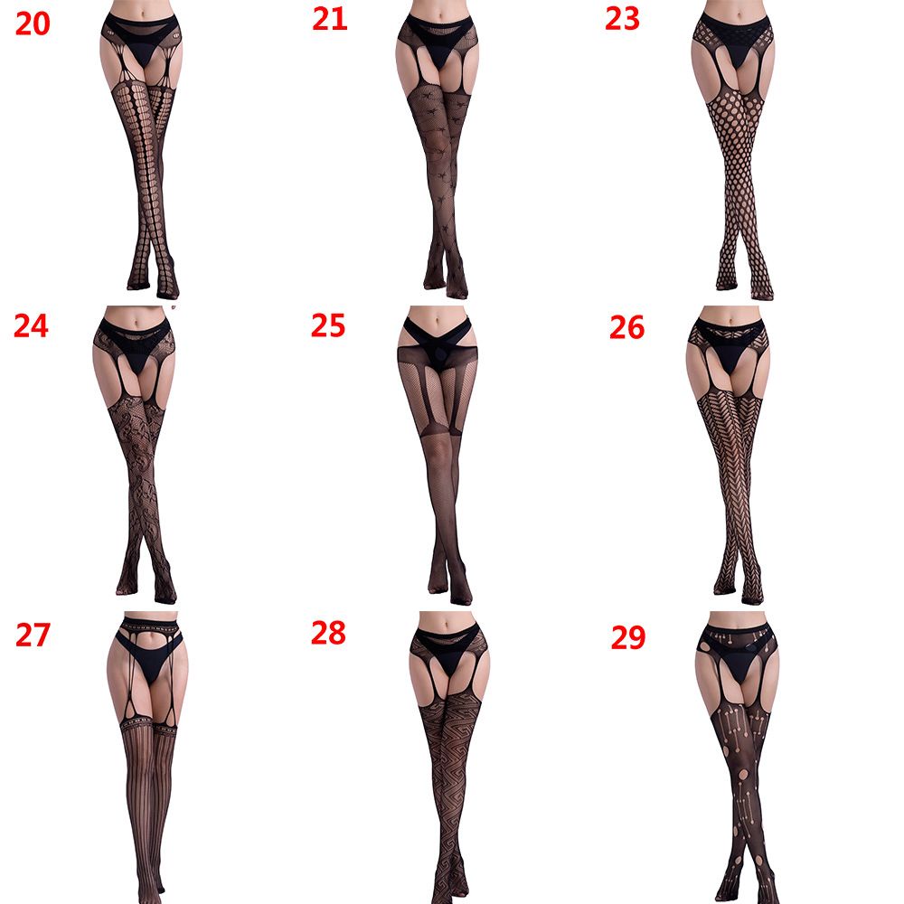 Quần tất lưới co giãn thêu họa tiết kẻ sọc size lớn quyến rũ cho nữ