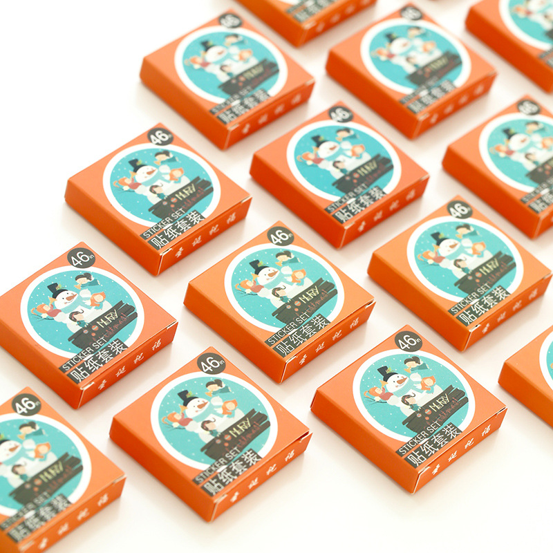 Bộ 46 nhãn dán phong cách Giáng sinh làm đồ trang trí