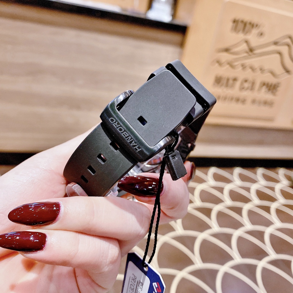 Đồng Hồ Nam Nữ Hanboro Nam Máy Automatic, Nữ Máy Pin , Dây Cao Su Màu Đen , Size 36mm/48mm fullbox