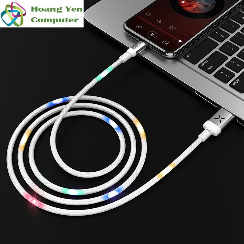 Cáp Sạc Nhanh TYPE C Hoco U63 Cho Android Có Cảm Led Cảm Biến Âm Thanh - BH 1 Năm - Hoàng Yến Computer