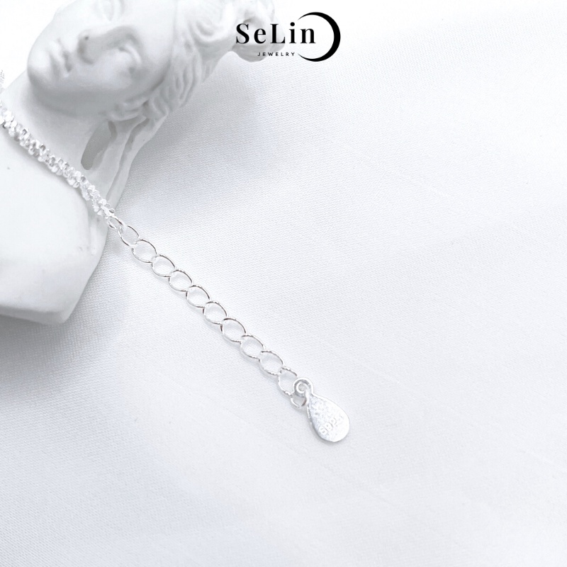 Lắc tay vòng tay bạc nữ 925 lấp lánh đơn giản, cá tính SELIN JEWELRY - 0150