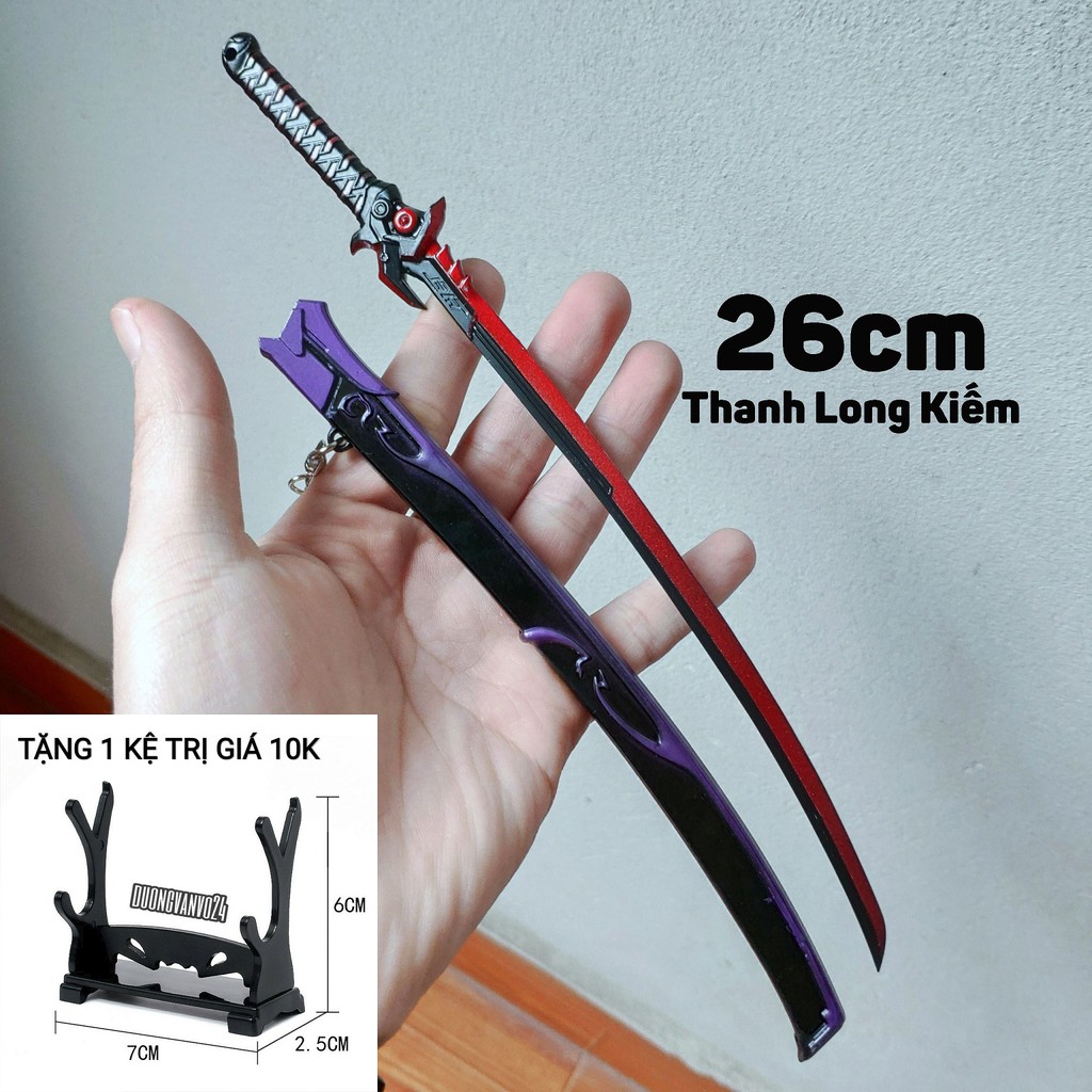 Mô hình Kiếm Của GENJI SHIMADA trong game overwatch over watch Thép nguyên khối Titan kim loại móc khoá katana