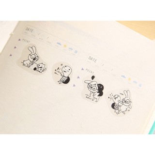 Bộ sticker bunny 6 tờ/pack