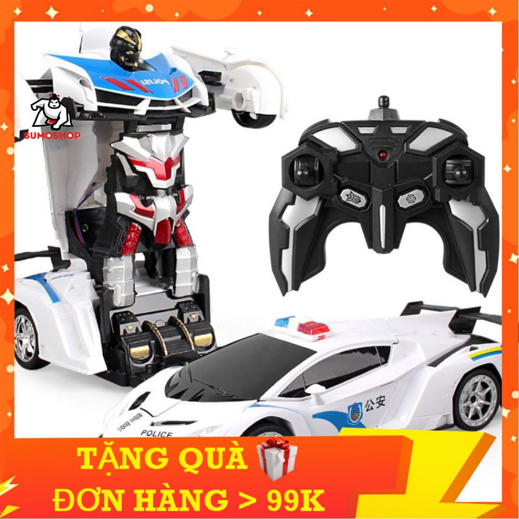Đồ Chơi Xe Cảnh Sát Điều Khiển Biến Hình Robot, Thiết Kế Hầm Hố, Di Chuyển Mọi Địa Hình - SUMOSHOP86