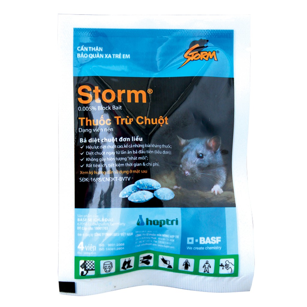Thuốc Diệt Chuột Storm Gói 20 Viên Chính Hãng Basf Se(Chlb Đức) Hiệu Quả
