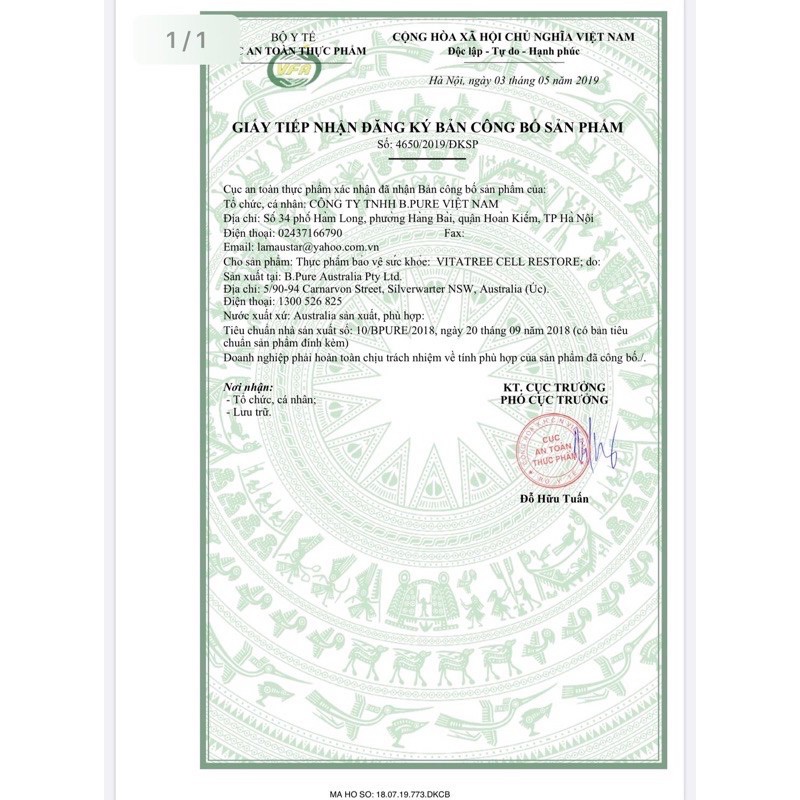 Viên Uống PHỤC HỒI TẾ BÀO GỐC,GIẢM NẾP NHĂN,CHỐNG LÃO HOÁ VITATREE | BigBuy360 - bigbuy360.vn