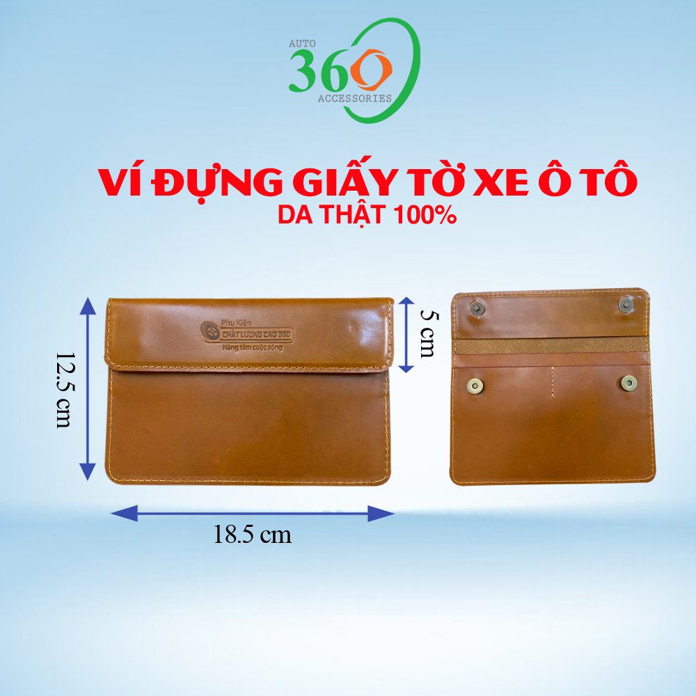 Ví đựng giấy tờ xe ô tô ví da đựng đăng kiểm cavet bảo hiểm thẻ ngân hàng card visit