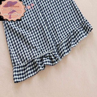 ĐẦM SƠ MI CARO TÀ BÈO