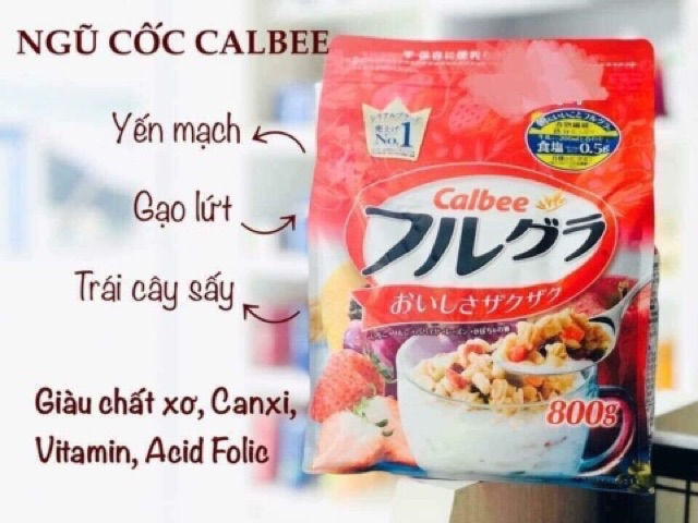 Ngũ cốc Calbee 800g Nhật Bản ( sẵn) | BigBuy360 - bigbuy360.vn