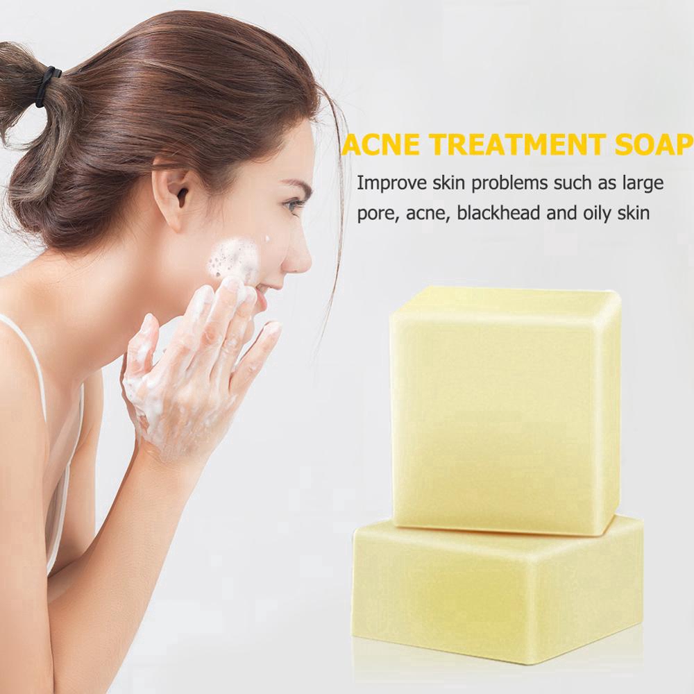 Hàng mới về Xà phòng muối biển 100g làm sạch da mặt và lỗ chân lông dưỡng ẩm tốt