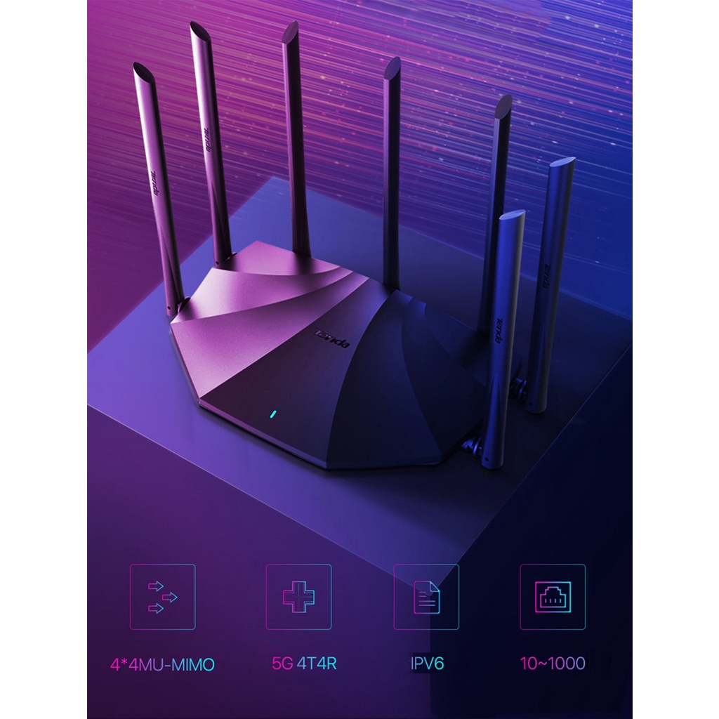 Bộ Phát Wifi Xuyên Tường Tenda AC23 7 Râu Chuẩn AC 2100Mbps Siêu Mạnh, Tenda AC5 Chuẩn AC1200Mbps- Hàng Chính Hãng