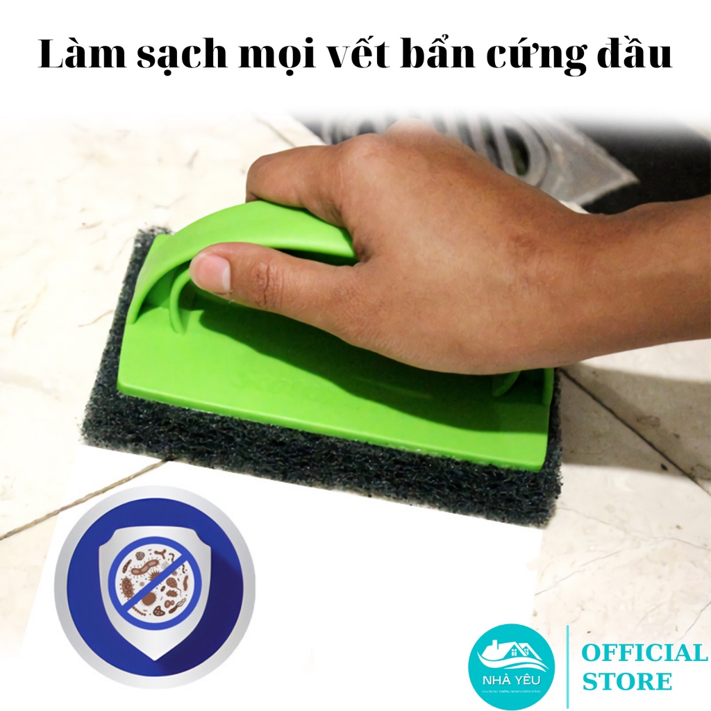 Bàn Chải Chà Sàn Phòng Tắm,Phòng Vệ Sinh 3M Scotch Brite Cao Cấp-Không Trầy Xước