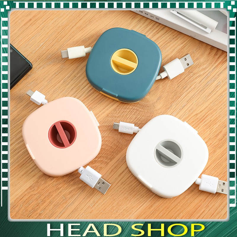 Hộp Đựng Cuốn Tai Nghe Dây Cáp SẠC RY227 Đa Năng Dụng Cụ Thu Gọn Dây Sạc Kê Điện Thoại Xem Phim HEADSHOP