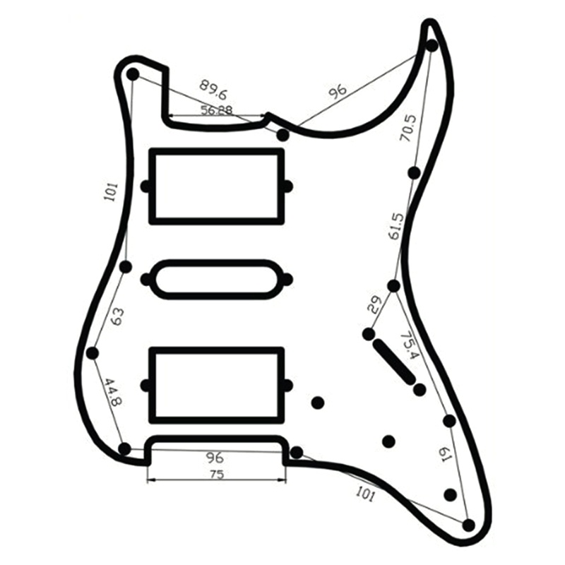 Bộ Humbucker Đàn Guitar Điện 11 Lỗ Chất Lượng Cao