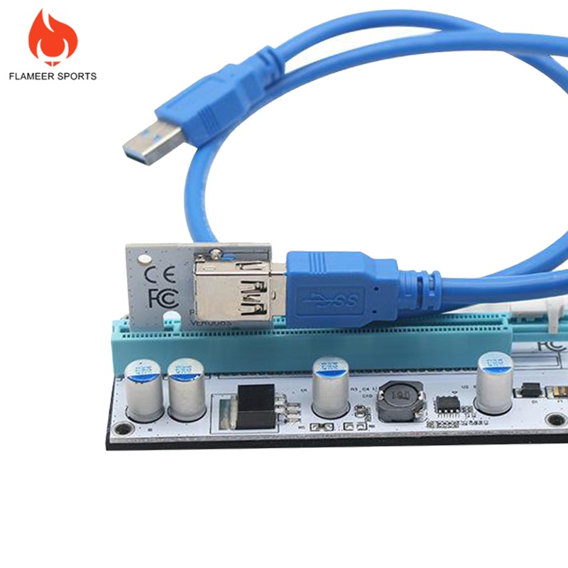 Card Mở Rộng Pci-E 008s 4pin Sata 6pin 1x Sang 16x Chuyển Đổi Usb 3.0