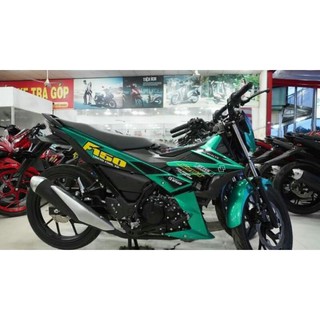 tem Satria 150 màu xanh lục bảo