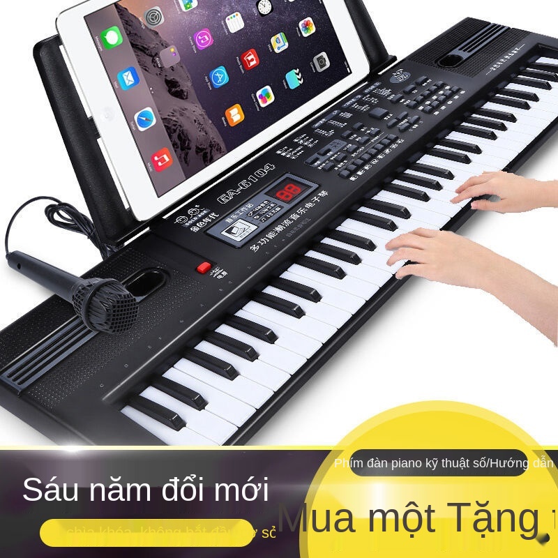 ✜✷Đàn organ điện tử cho trẻ em, bé gái, người mới bắt đầu, 61 phím, piano người lớn, bé trai, nhạc đa chức năng, nhạc cụ