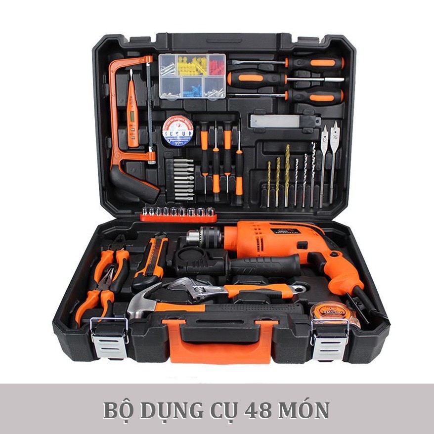 BỘ MÁY KHOAN ĐIỆN ĐA NĂNG DỤNG CỤ SỬA CHỮA ĐA NĂNG 48 MÓN - VT7