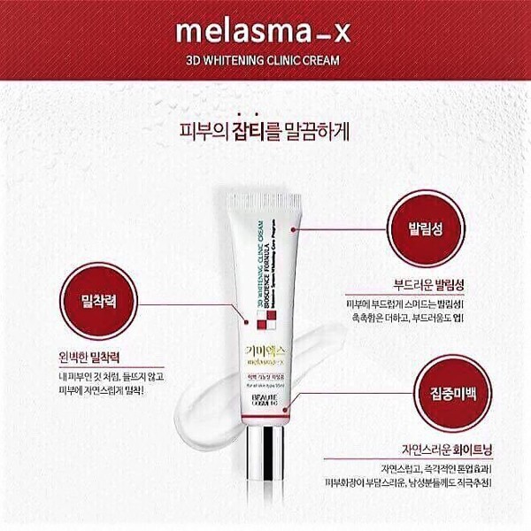 KEM LÀM MỜ NÁM Melasma-x 3D whitening clinic cream CHUẨN HÀN QUỐC CHECK MÃ QR