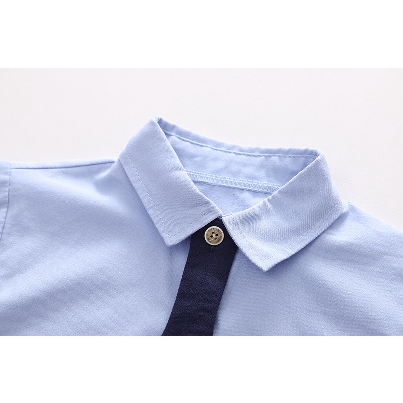 Set Đồ Thể Thao Ba Món Gồm Áo Sơ Mi Màu Trơn Cà Vạt Tay Dài + Áo Khoác Ghi Lê + Quần Dài Phong Cách Hàn Quốc Dễ Thương Cho Bé Trai / Gái 80-120cm